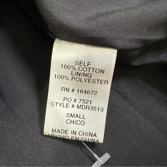 Elegant Button Down Black and Cream Embroidered Long Puff Sleeve Mini Dress - Picture 14 of 16